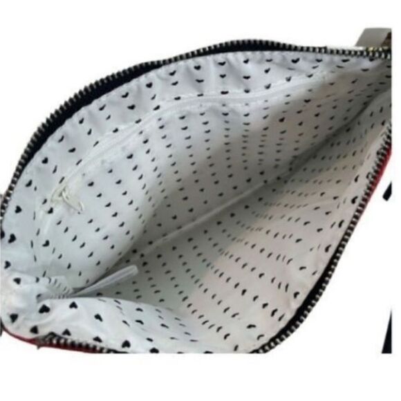 Brighton Women’s Small Crossbody Glitter and Go Pouch White Red with Tassel - Picture 8 of 16